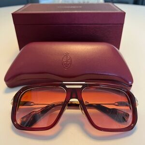 Aviator Sunglasses in Burgundy - , Vintage Style
